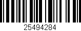 Código de barras (EAN, GTIN, SKU, ISBN): '25494284'
