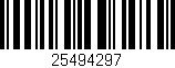 Código de barras (EAN, GTIN, SKU, ISBN): '25494297'