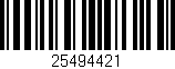 Código de barras (EAN, GTIN, SKU, ISBN): '25494421'