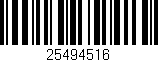 Código de barras (EAN, GTIN, SKU, ISBN): '25494516'