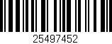 Código de barras (EAN, GTIN, SKU, ISBN): '25497452'