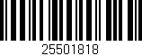 Código de barras (EAN, GTIN, SKU, ISBN): '25501818'
