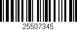 Código de barras (EAN, GTIN, SKU, ISBN): '25507345'
