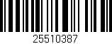 Código de barras (EAN, GTIN, SKU, ISBN): '25510387'