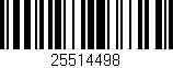 Código de barras (EAN, GTIN, SKU, ISBN): '25514498'