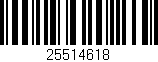 Código de barras (EAN, GTIN, SKU, ISBN): '25514618'