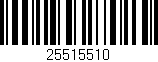 Código de barras (EAN, GTIN, SKU, ISBN): '25515510'