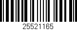 Código de barras (EAN, GTIN, SKU, ISBN): '25521165'