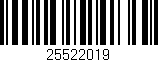 Código de barras (EAN, GTIN, SKU, ISBN): '25522019'