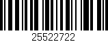Código de barras (EAN, GTIN, SKU, ISBN): '25522722'