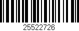 Código de barras (EAN, GTIN, SKU, ISBN): '25522726'