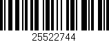 Código de barras (EAN, GTIN, SKU, ISBN): '25522744'
