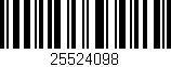 Código de barras (EAN, GTIN, SKU, ISBN): '25524098'