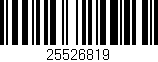 Código de barras (EAN, GTIN, SKU, ISBN): '25526819'