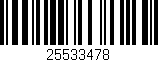 Código de barras (EAN, GTIN, SKU, ISBN): '25533478'