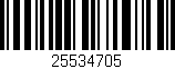 Código de barras (EAN, GTIN, SKU, ISBN): '25534705'