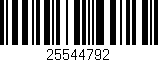 Código de barras (EAN, GTIN, SKU, ISBN): '25544792'