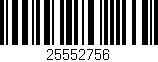 Código de barras (EAN, GTIN, SKU, ISBN): '25552756'