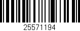 Código de barras (EAN, GTIN, SKU, ISBN): '25571194'