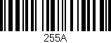 Código de barras (EAN, GTIN, SKU, ISBN): '255A'