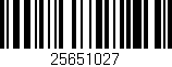 Código de barras (EAN, GTIN, SKU, ISBN): '25651027'