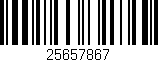 Código de barras (EAN, GTIN, SKU, ISBN): '25657867'