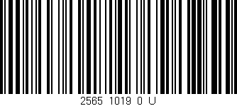 Código de barras (EAN, GTIN, SKU, ISBN): '2565_1019_0_U'