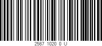Código de barras (EAN, GTIN, SKU, ISBN): '2567_1020_0_U'