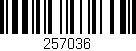 Código de barras (EAN, GTIN, SKU, ISBN): '257036'