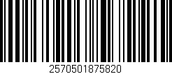 Código de barras (EAN, GTIN, SKU, ISBN): '2570501875820'
