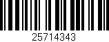Código de barras (EAN, GTIN, SKU, ISBN): '25714343'