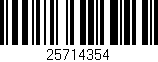 Código de barras (EAN, GTIN, SKU, ISBN): '25714354'