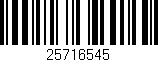Código de barras (EAN, GTIN, SKU, ISBN): '25716545'
