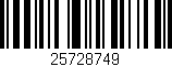 Código de barras (EAN, GTIN, SKU, ISBN): '25728749'