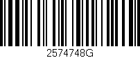 Código de barras (EAN, GTIN, SKU, ISBN): '2574748G'
