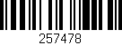 Código de barras (EAN, GTIN, SKU, ISBN): '257478'