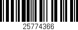 Código de barras (EAN, GTIN, SKU, ISBN): '25774366'