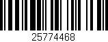 Código de barras (EAN, GTIN, SKU, ISBN): '25774468'