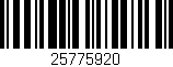 Código de barras (EAN, GTIN, SKU, ISBN): '25775920'
