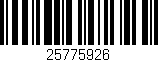 Código de barras (EAN, GTIN, SKU, ISBN): '25775926'