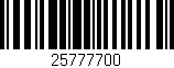 Código de barras (EAN, GTIN, SKU, ISBN): '25777700'