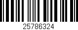 Código de barras (EAN, GTIN, SKU, ISBN): '25786324'