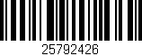 Código de barras (EAN, GTIN, SKU, ISBN): '25792426'