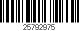 Código de barras (EAN, GTIN, SKU, ISBN): '25792975'