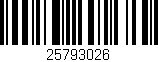 Código de barras (EAN, GTIN, SKU, ISBN): '25793026'