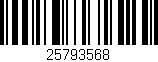 Código de barras (EAN, GTIN, SKU, ISBN): '25793568'