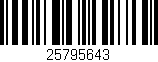 Código de barras (EAN, GTIN, SKU, ISBN): '25795643'