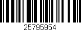 Código de barras (EAN, GTIN, SKU, ISBN): '25795954'