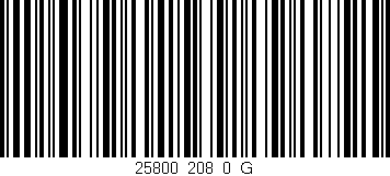 Código de barras (EAN, GTIN, SKU, ISBN): '25800_208_0_G'