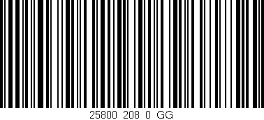Código de barras (EAN, GTIN, SKU, ISBN): '25800_208_0_GG'